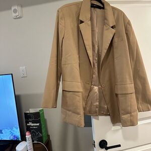 Lioness Beige Oversized Blazer